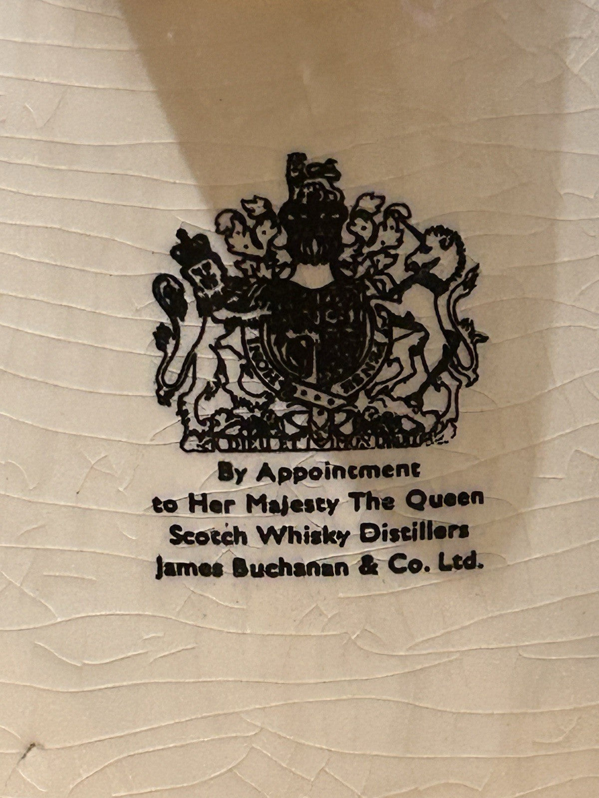 Vintage Black & White Scotch Whisky Jug James Green & Nephew UK