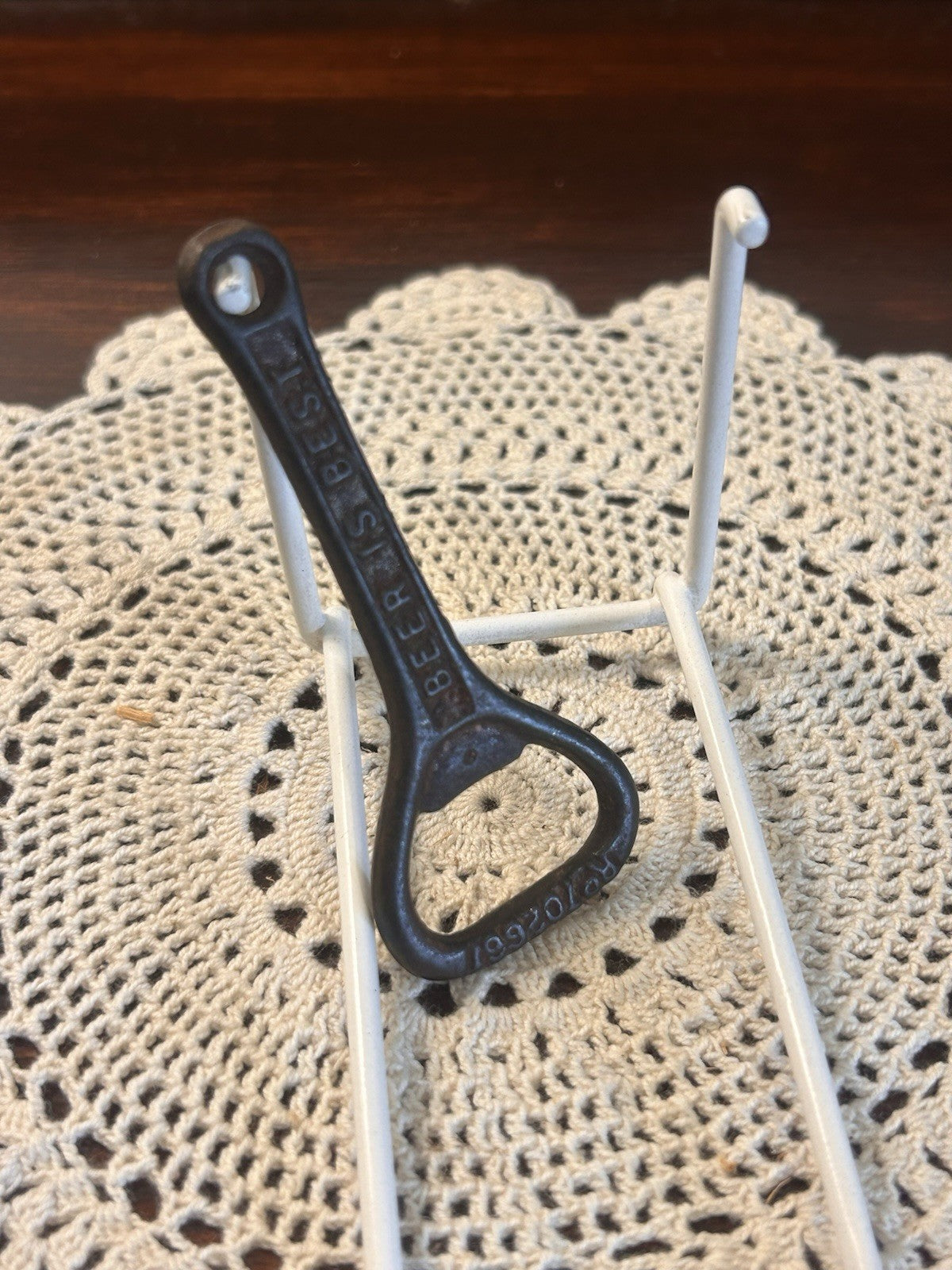 1923 Brickwoods Brewery Cast Iron Bottle Opener Reg Design 702661 Barware