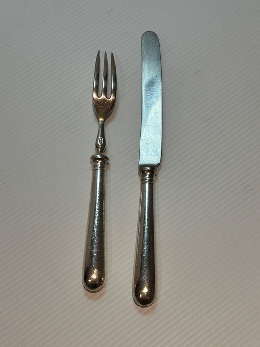 Adelaide Steamship Co Knife & Fork Set Mappin & Webb RARE Rounded Handle