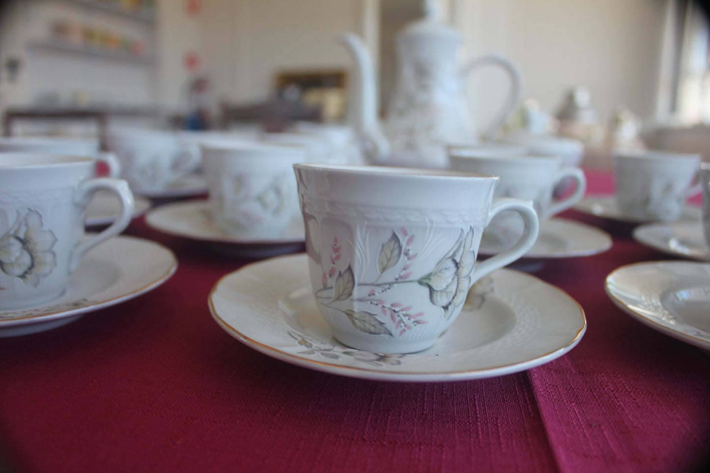 Royal Porcelain Floral Dinner & Coffee Service – 59 piece Matching Set