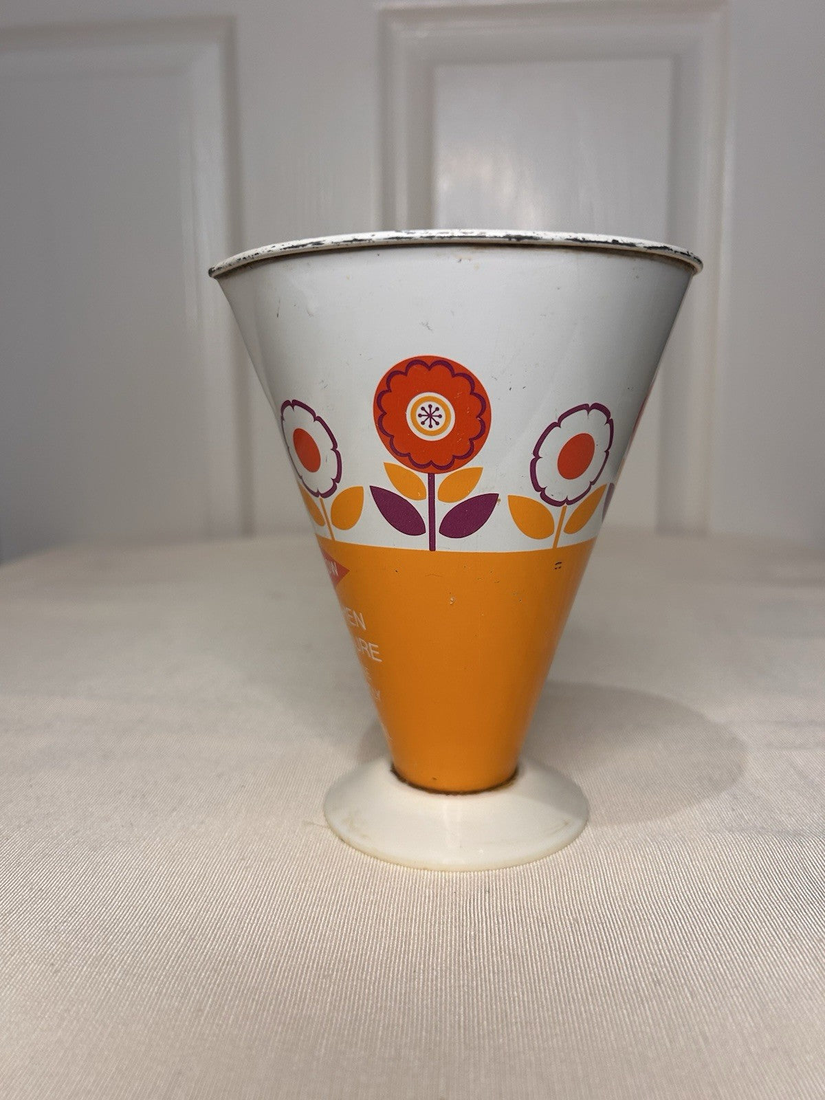 Willow Retro Kitchen Measure Cone 1970s Orange Flower Power Design Australia
