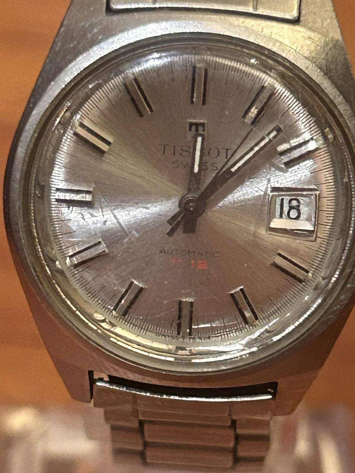 Vintage 1970s Tissot T12 Ladies Automatic Mechanical 120m SS Watch 38556