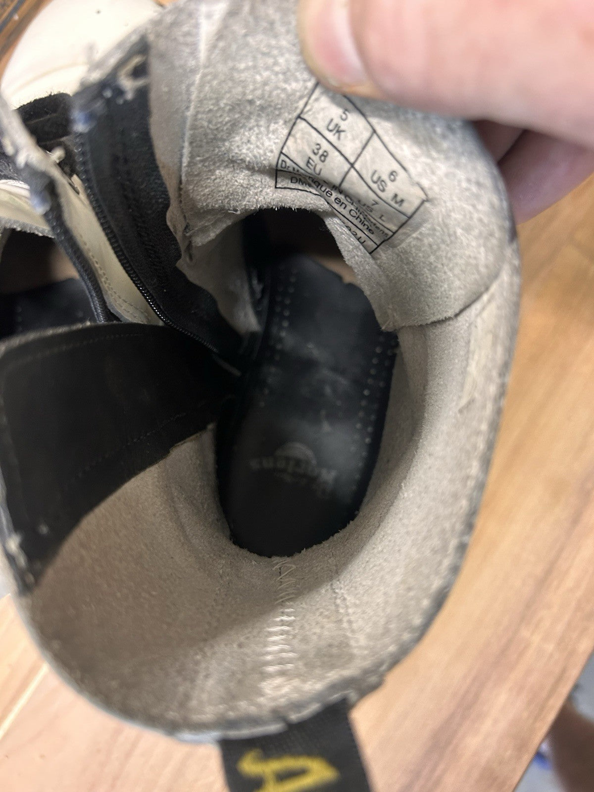 Dr Martens Jadon White Leather Platform Boots UK5 EU38 Docs 7USL DM080