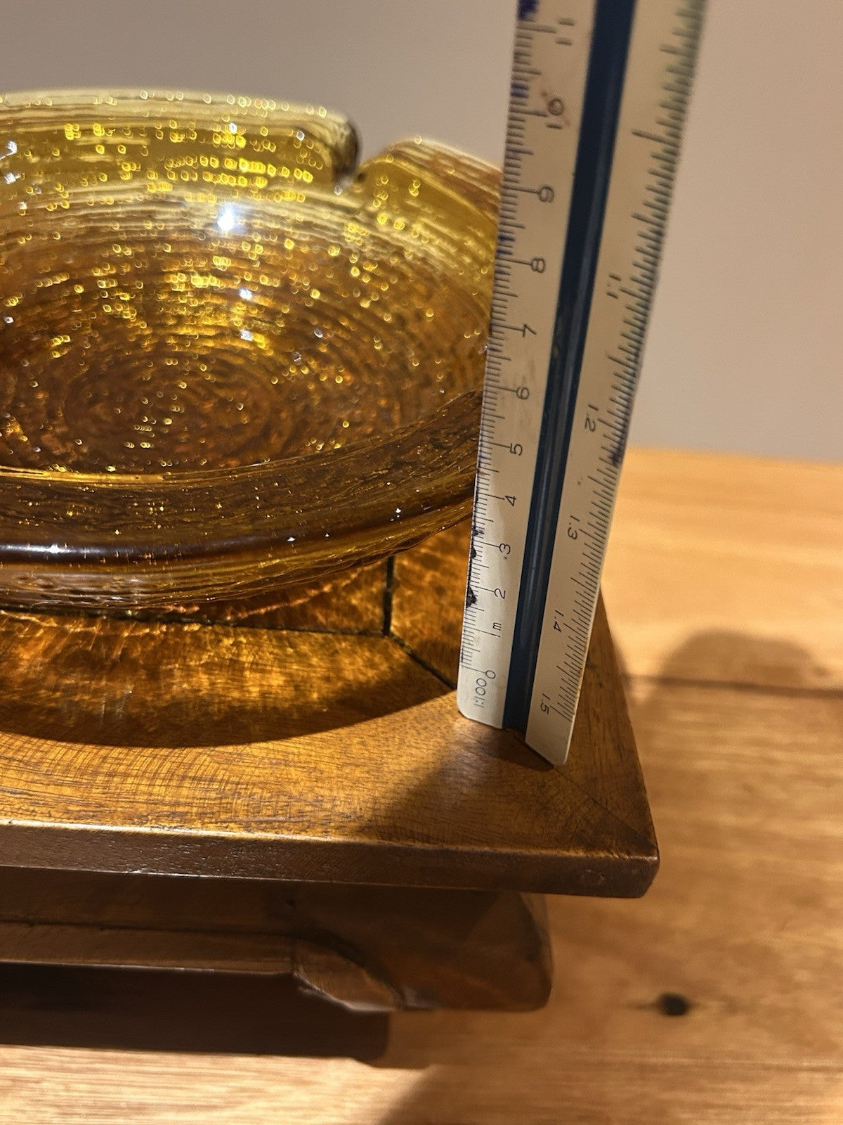 Vintage Anchor Hocking 8.5 Inch Amber Soreno Cigar/Cigarette Ashtray MCM 1960’s
