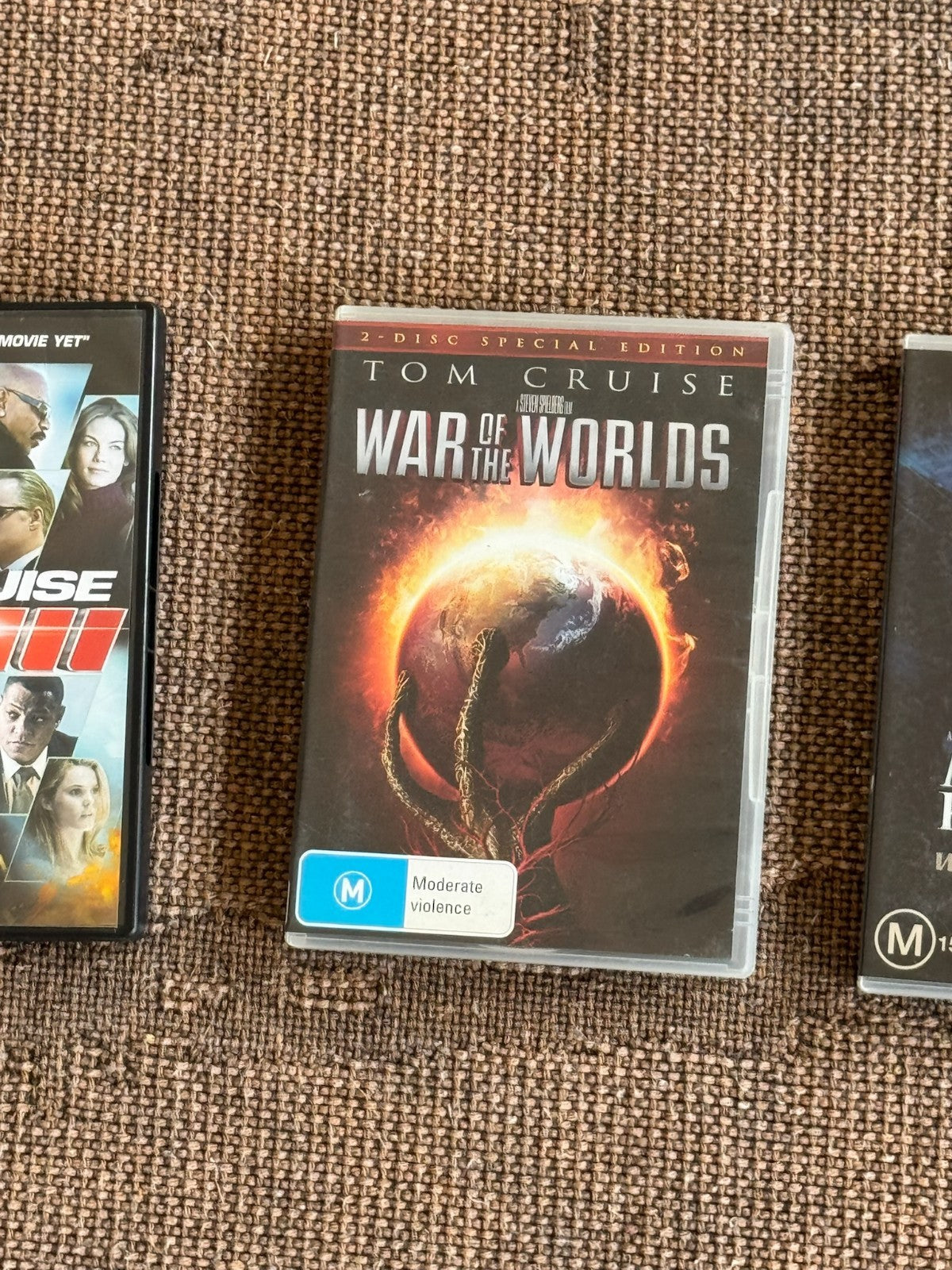 Tom Cruise DVD Bundle Action Sci-Fi Thriller Collection MI3 War of the Worlds