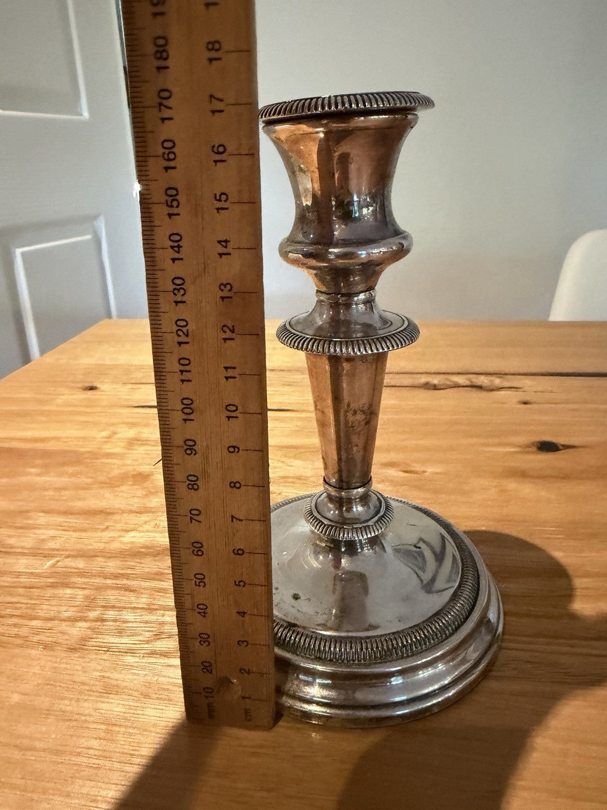 Vintage Strachan Old Sheffield Reproduction Silverplate Candlestick 17cm