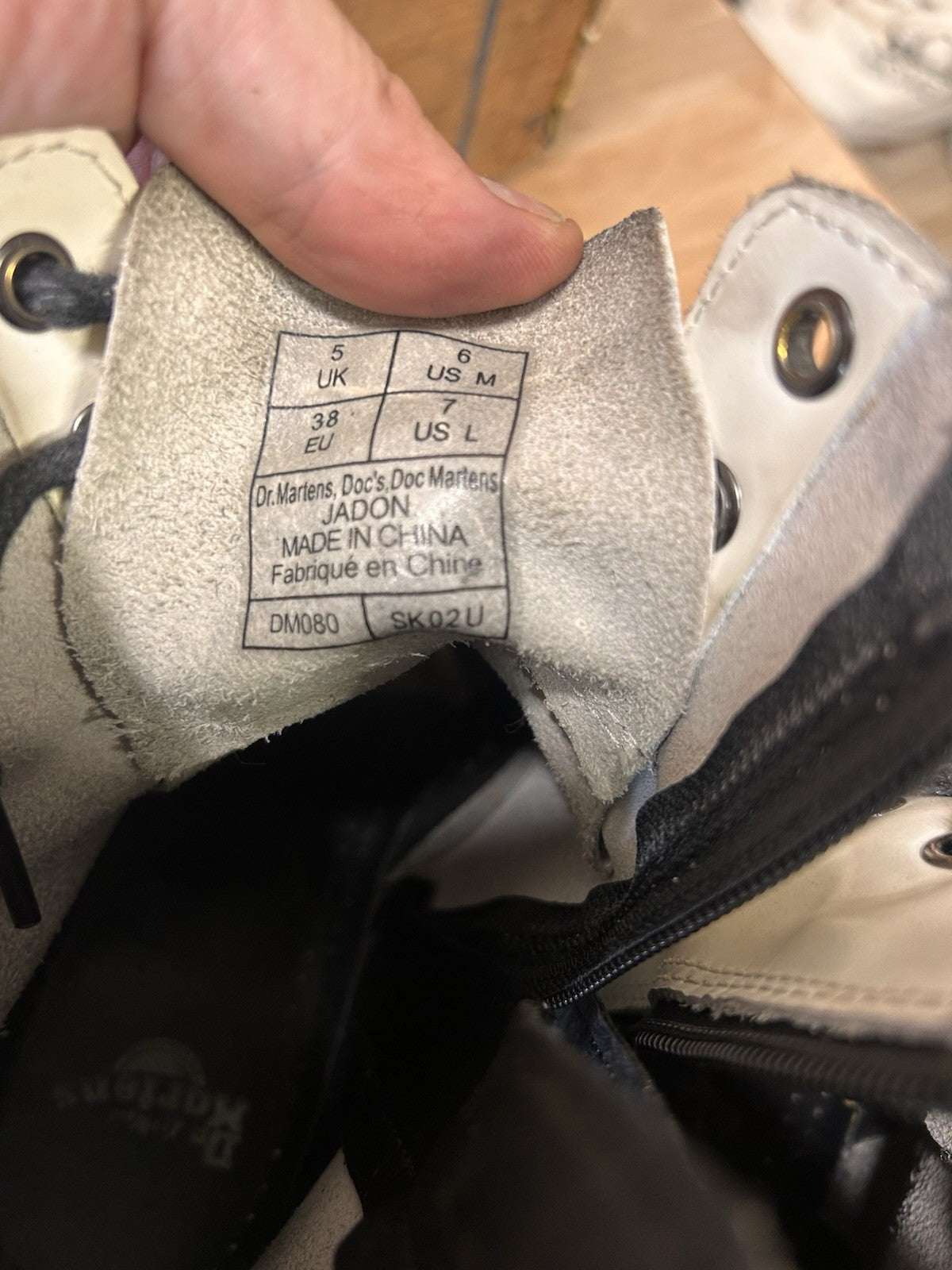 Dr Martens Jadon White Leather Platform Boots UK5 EU38 Docs 7USL DM080