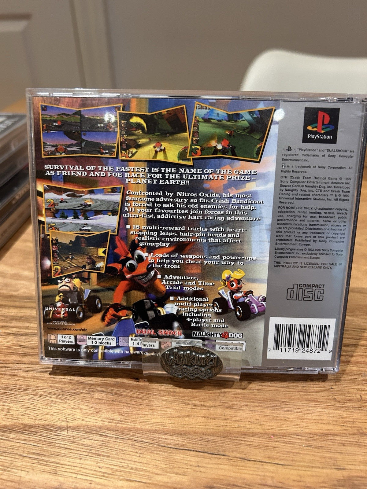 Crash Team Racing CTR Platinum PS1 PAL Complete w Manual Naughty Dog