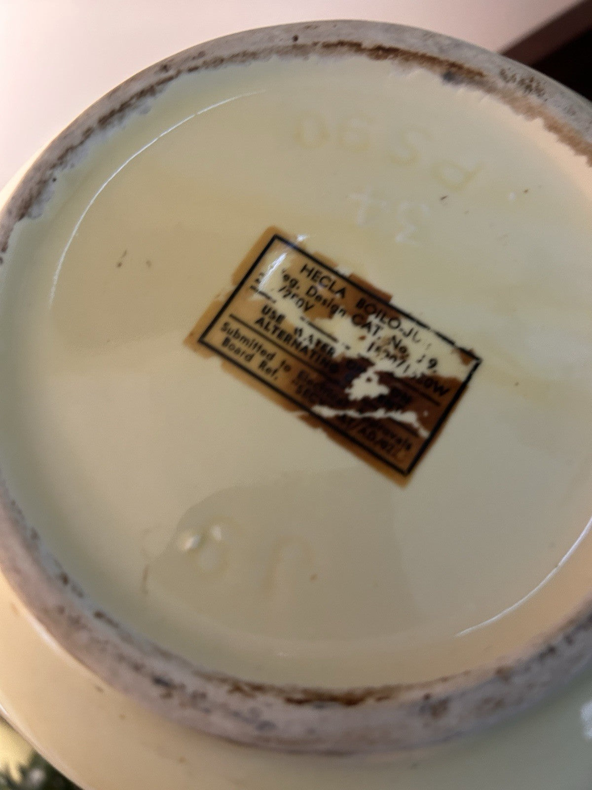 Hecla Electric Jug Kettle 1930s 1940s Ceramic Bakelite Vintage Australia