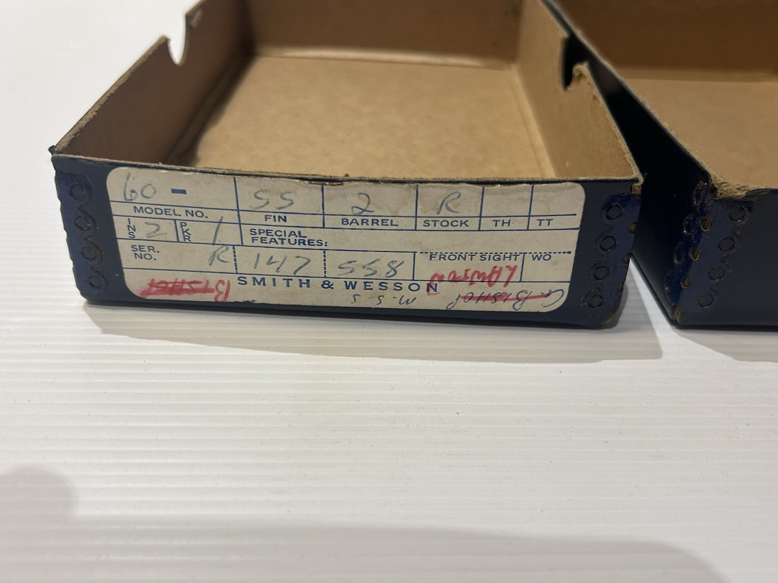 Smith & Wesson Model 60 Box .38 Special Blue Factory Original 1970s