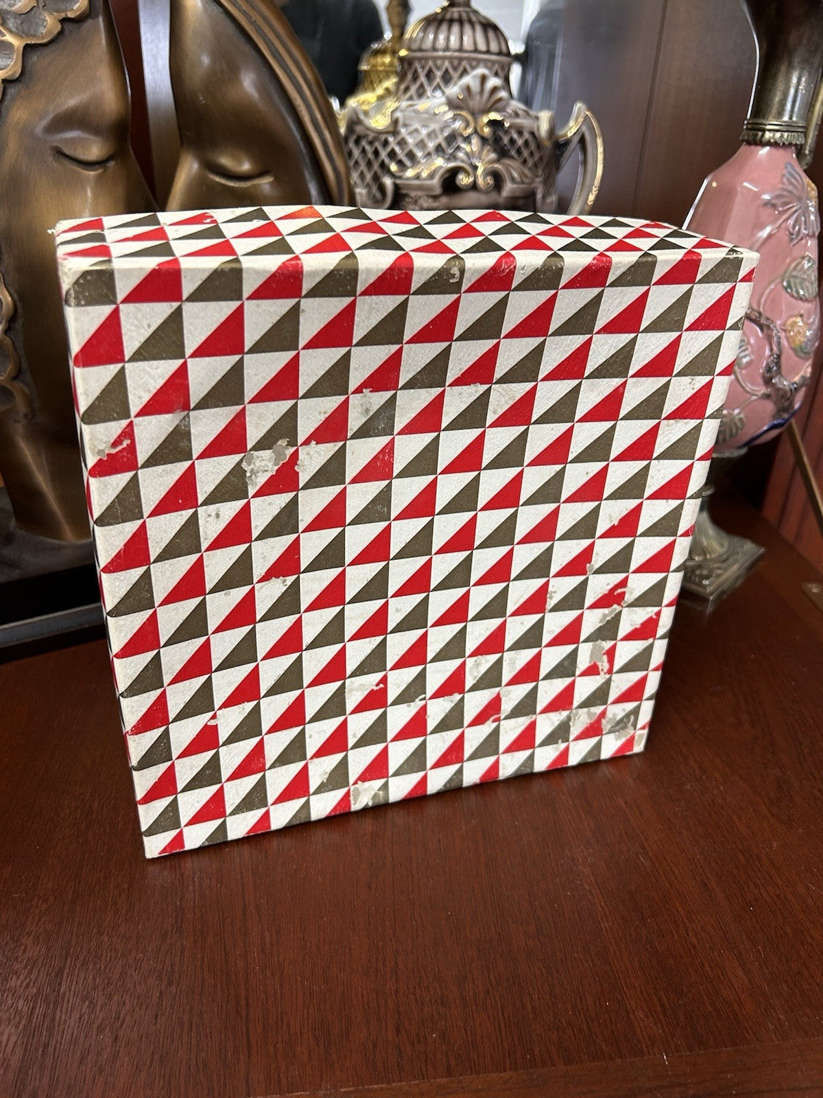 Vintage Anchor Hocking Milk Glass Grape Serving Dish Gold Rim Boxed USA