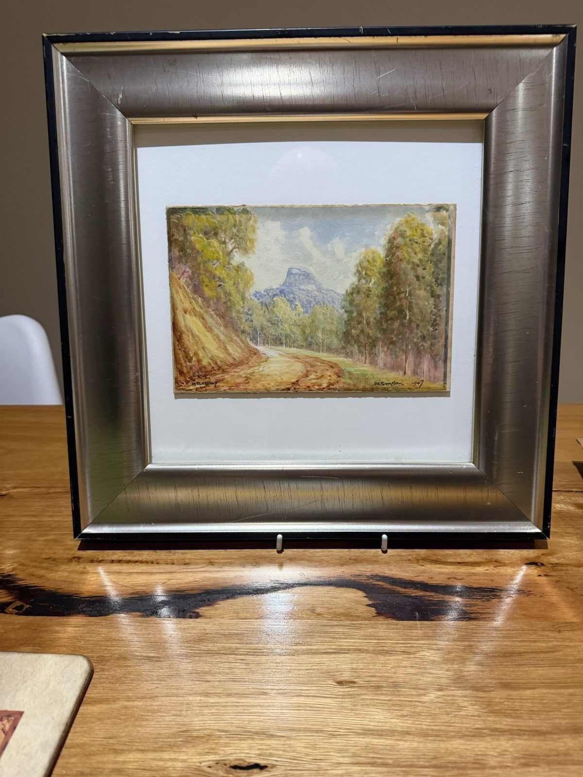 Herbert Clarke Simpson Mt Lindsay 1947 Original Signed Watercolour Framed Art
