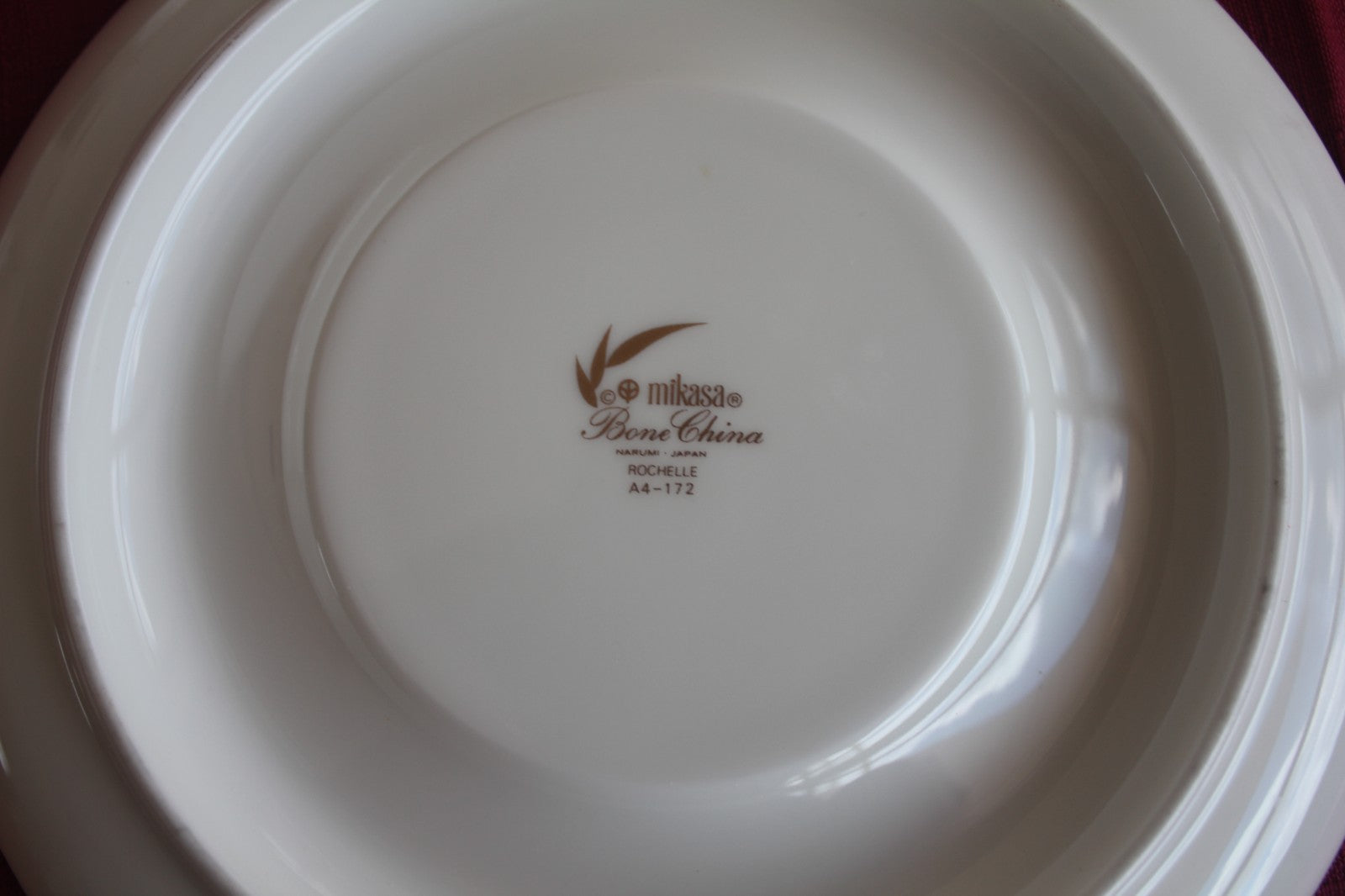 Vintage Mikasa Rochelle Bone China Soup / Bouillon Cup & Saucer Set