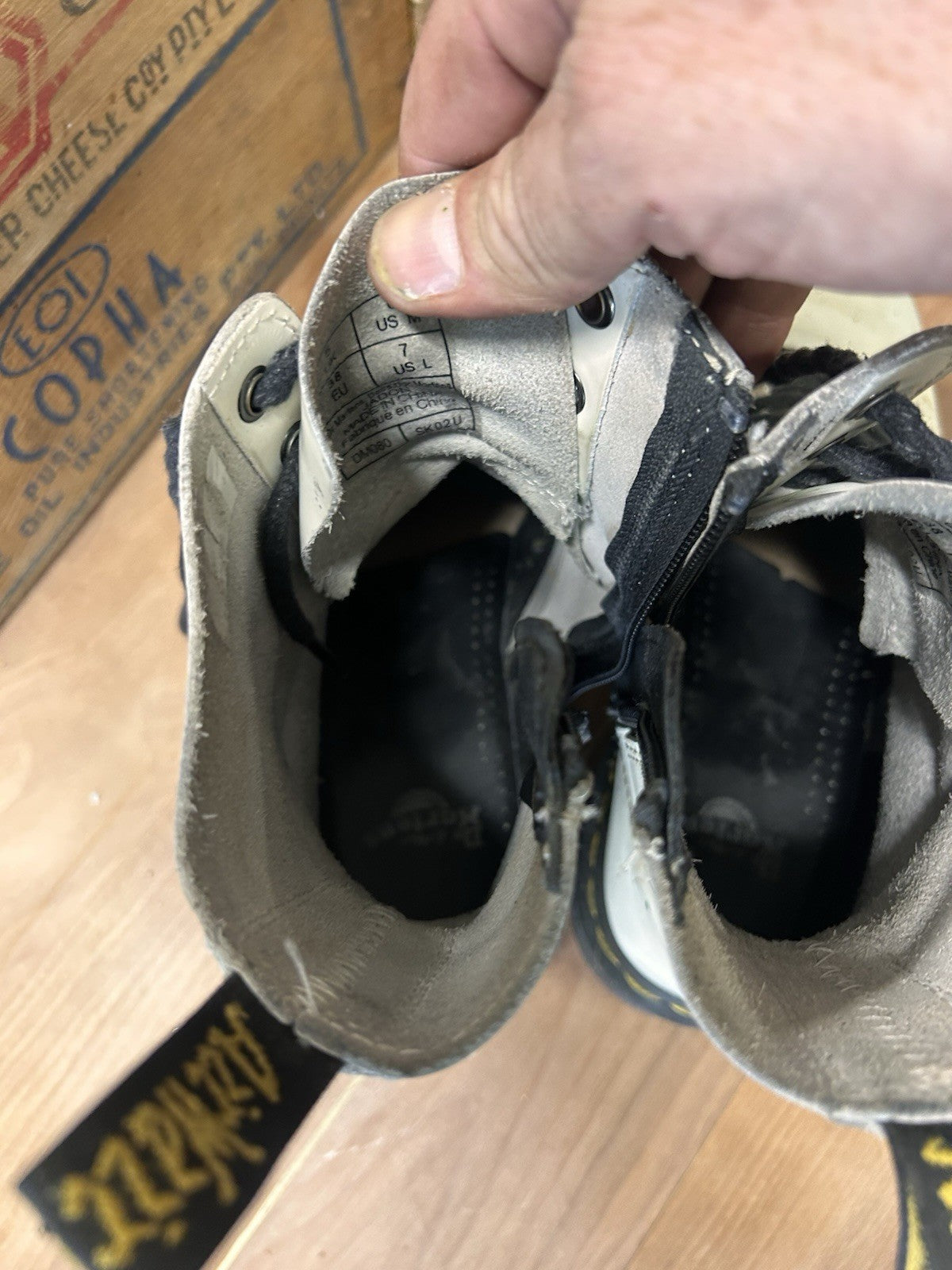 Dr Martens Jadon White Leather Platform Boots UK5 EU38 Docs 7USL DM080