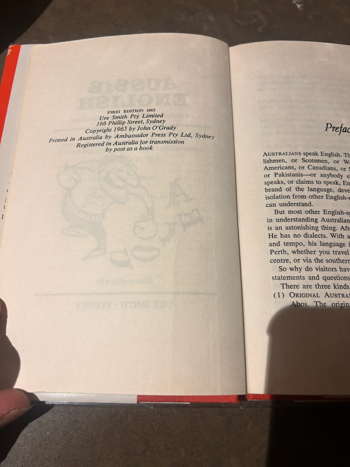 Aussie English – John O’Grady | FIRST EDITION 1965 Hardcover w/ Dust Jacket