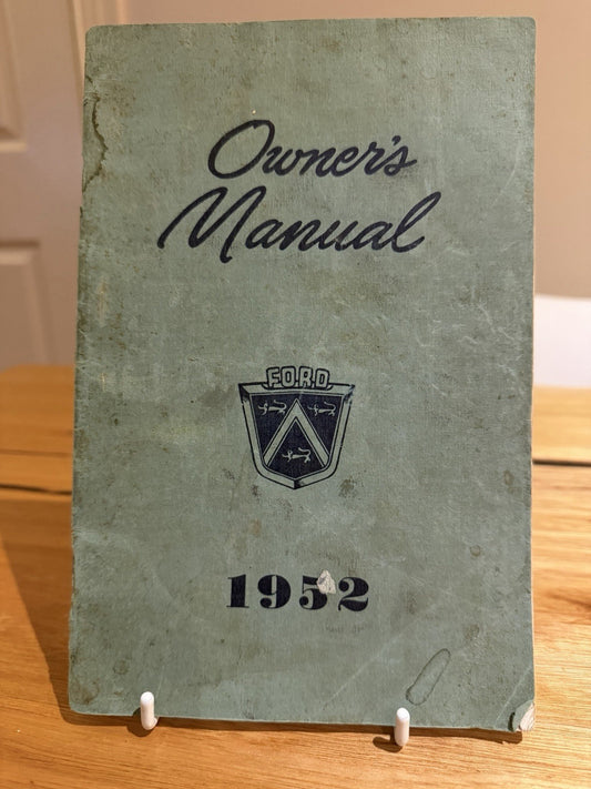 1952 Ford Australia V8 Owner’s Manual Customline Mainline Original 40pp