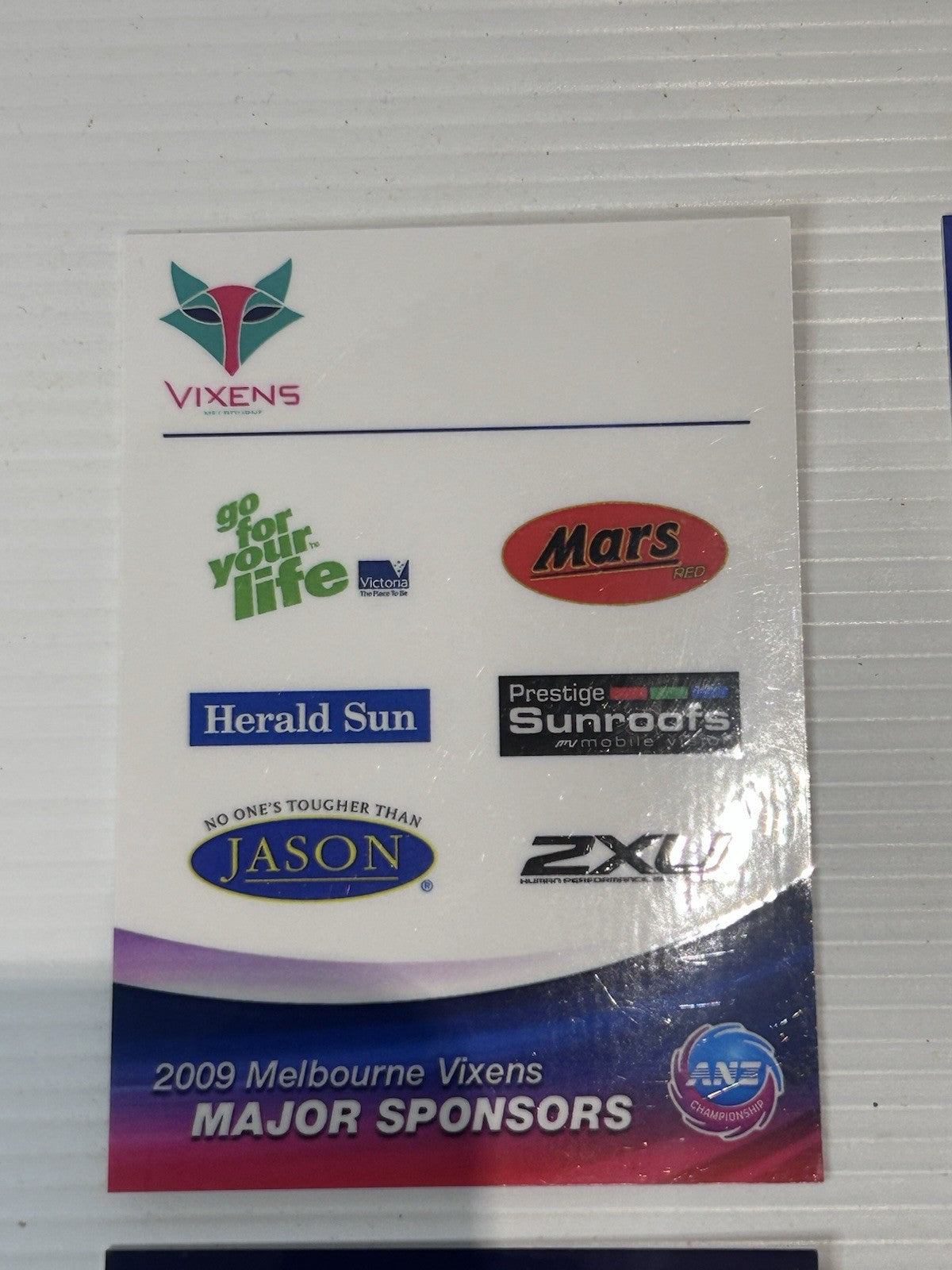 2009 Melbourne Vixens Signed Card Set Netball Premiers McMahon Chatfield