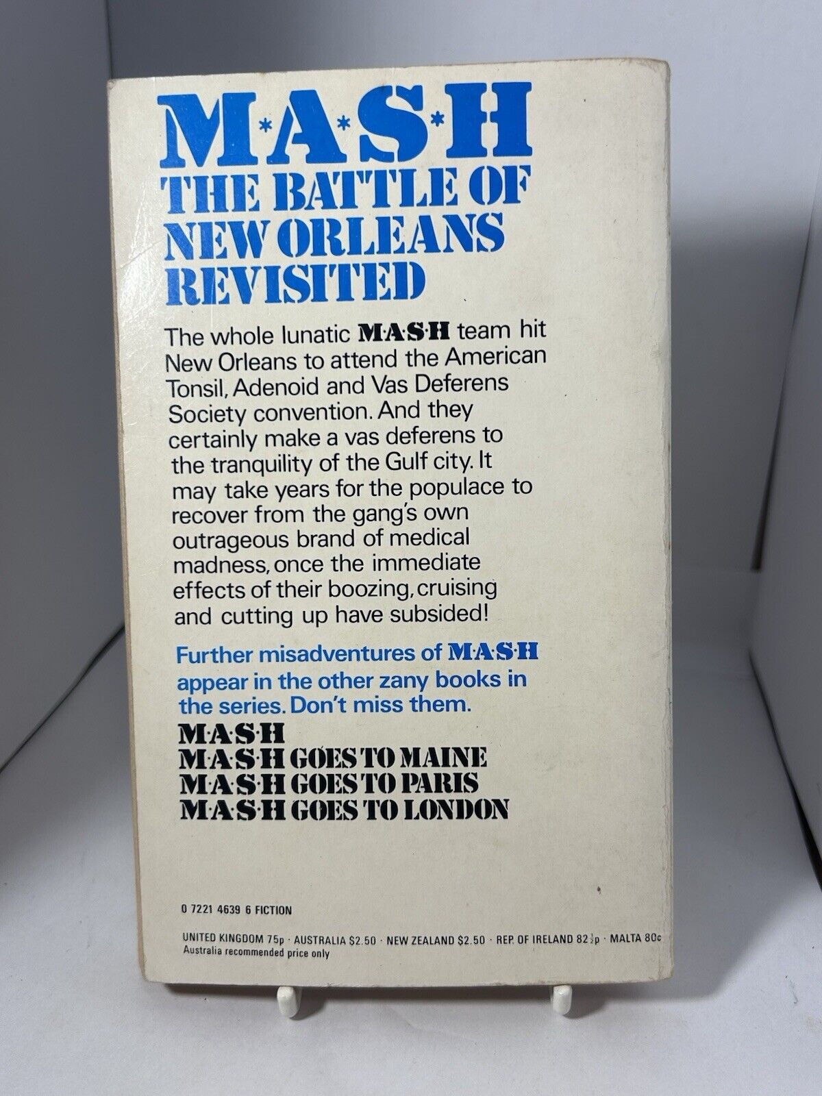Vintage 1970's MASH GOES TO ... And Mania - Set of 5,  Hooker/Butterworth,