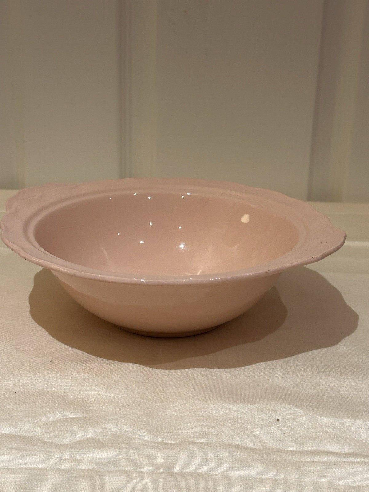 Vintage Grindley England Peach Petal Pink Serving Bowl 24cm 