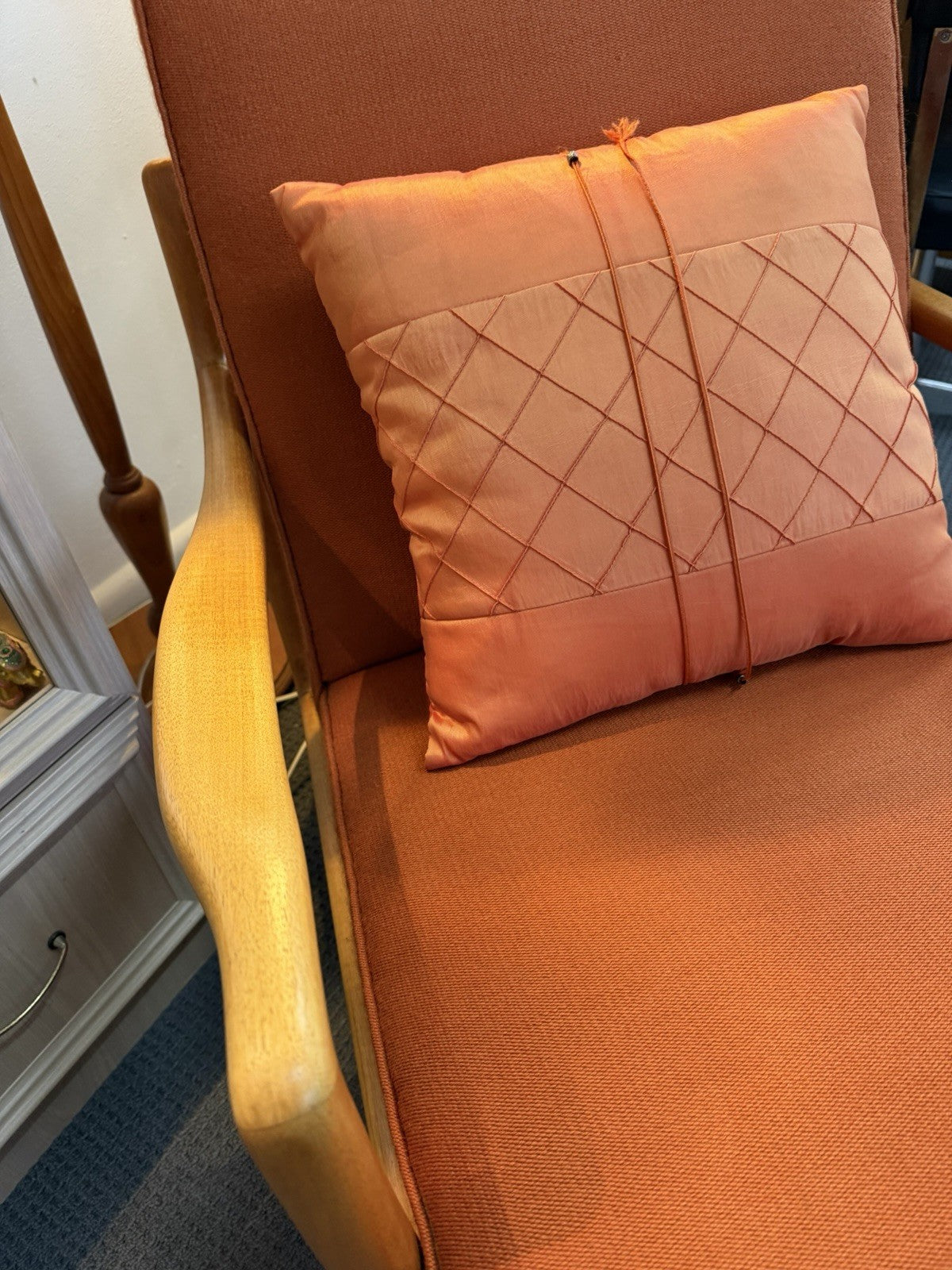 Dario Zoureff Armchair 1960s Australian MCM Restored Timber Original Fabric