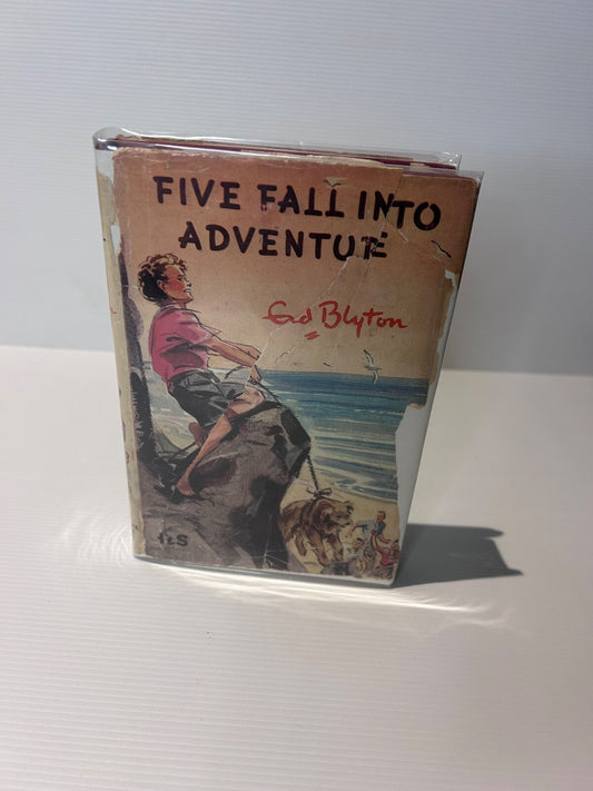 Five Fall Into Adventure Enid Blyton 1953 HC DJ 4th Impression H&S Famous Five