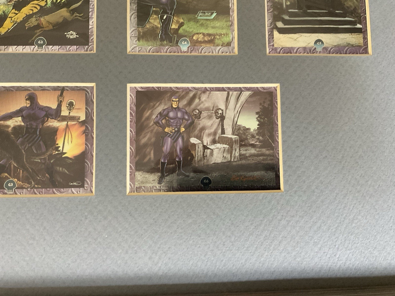 1994 The Phantom Gold Foil Chase Cards G1–G6 Complete Set Framed