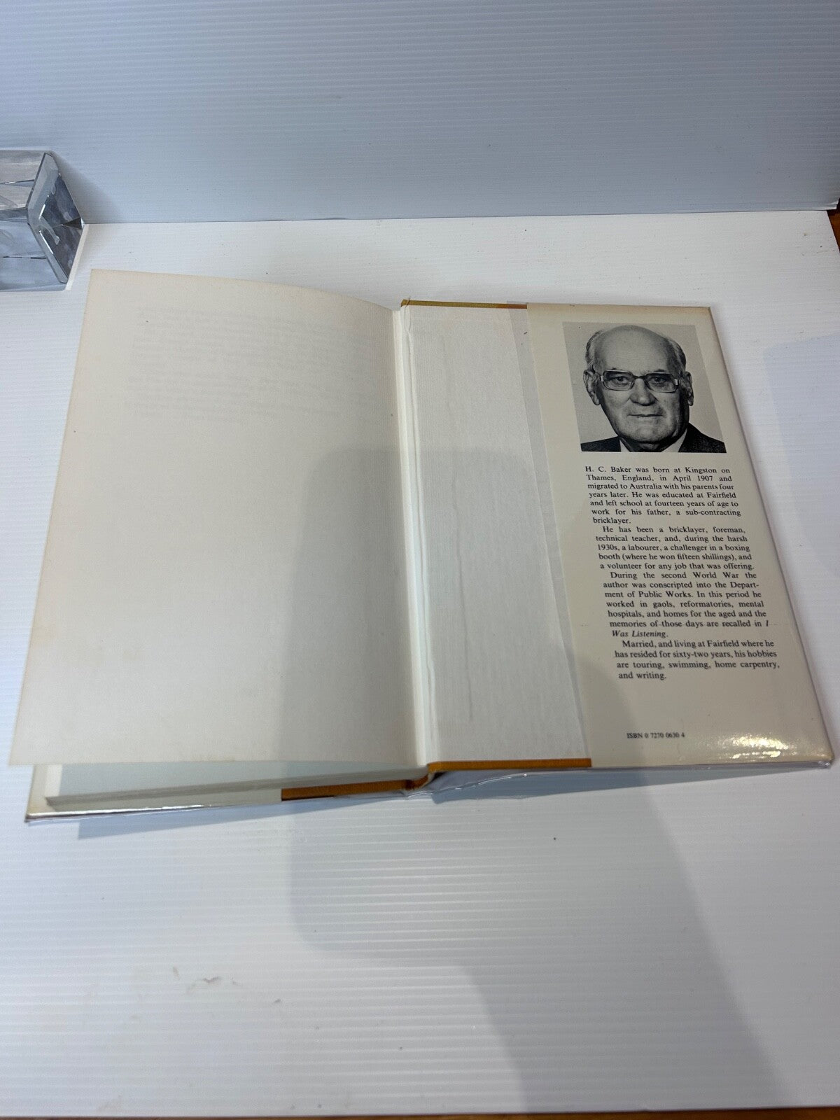 I Was Listening H.C. Baker 1978 HC DJ Rigby 1st Ed Aussie Yarns Bricklayers