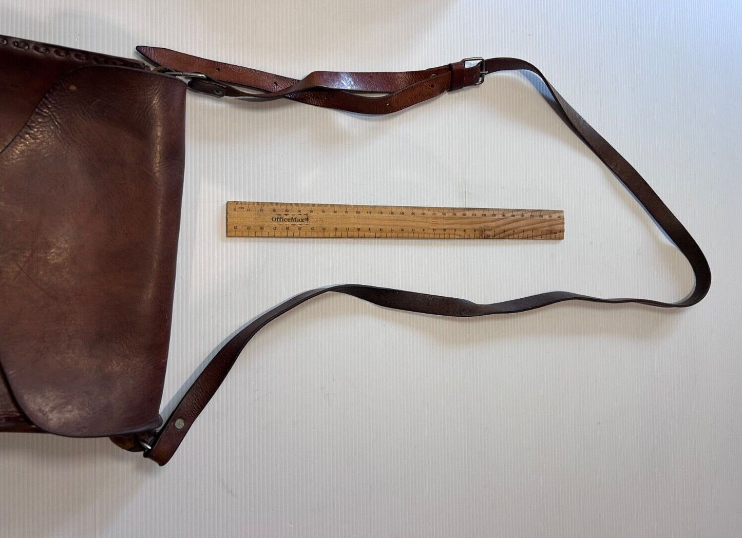 Vintage Handmade Leather Satchel – Rustic Brown Shoulder Bag