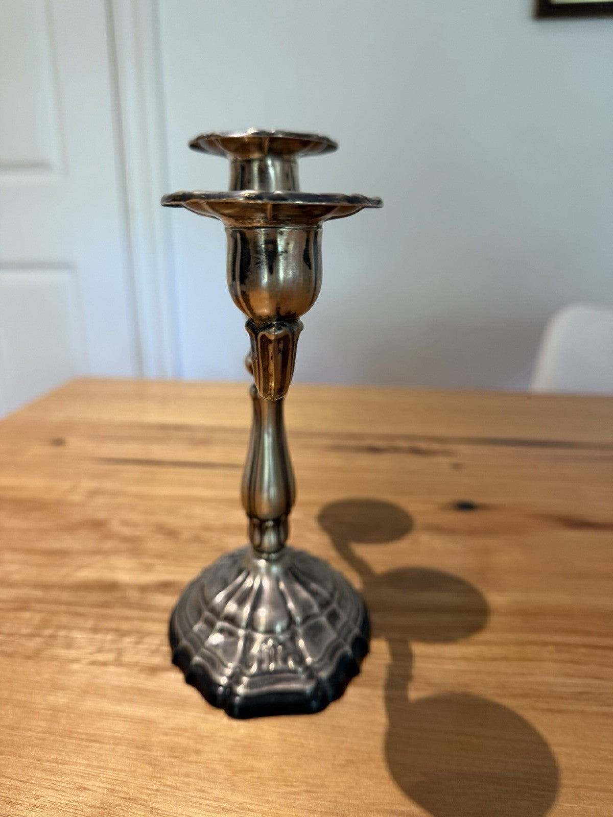 Italian 800 Silver 3 Light Candelabrum 28 VC Vercelli C1950s Vintage