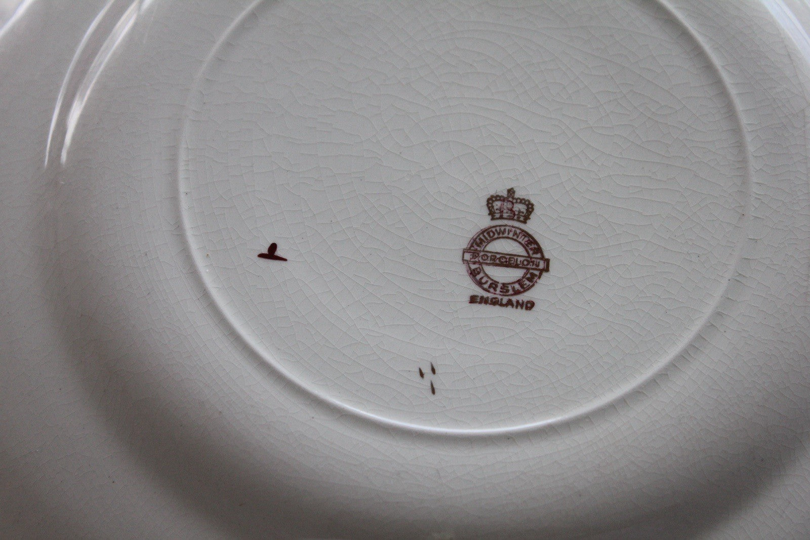 Midwinter Porcelain Burgundy & Gilt Dinner Tea Set for  6 England Vintage