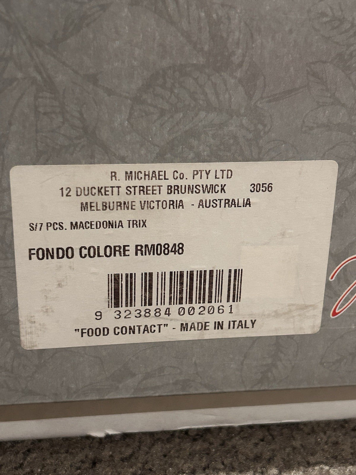 Le Rose Handmade Italian Crystal Dessert Set 7pc Macedonia Trix Boxed 