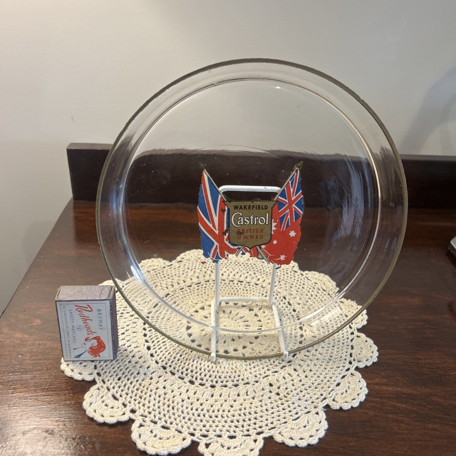 Castrol Wakefield glass bowl Vintage 1930s to 1950s VERY RARE