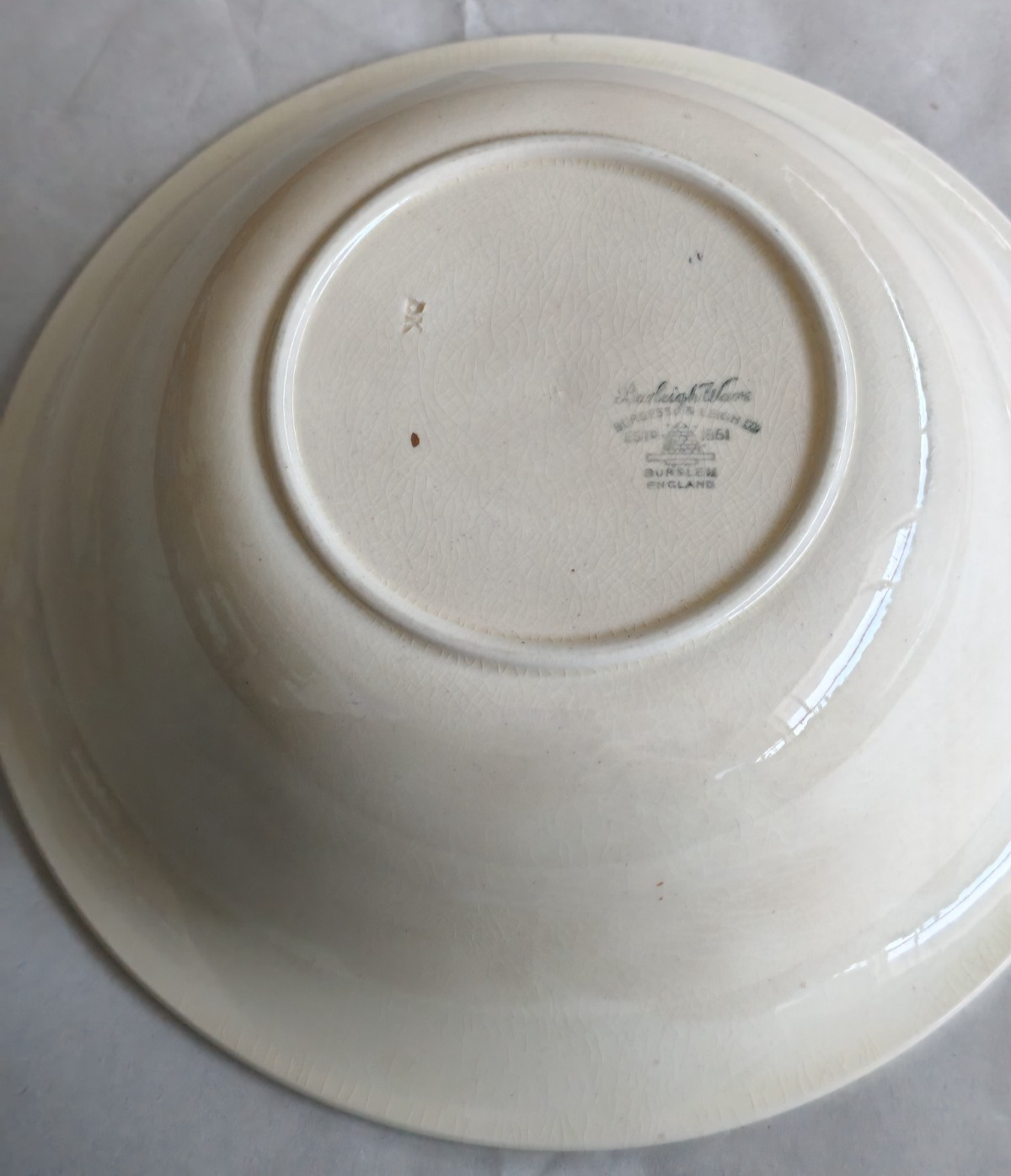 Vintage Burleigh Ware Creamware Serving Bowl - Burgess & Leigh