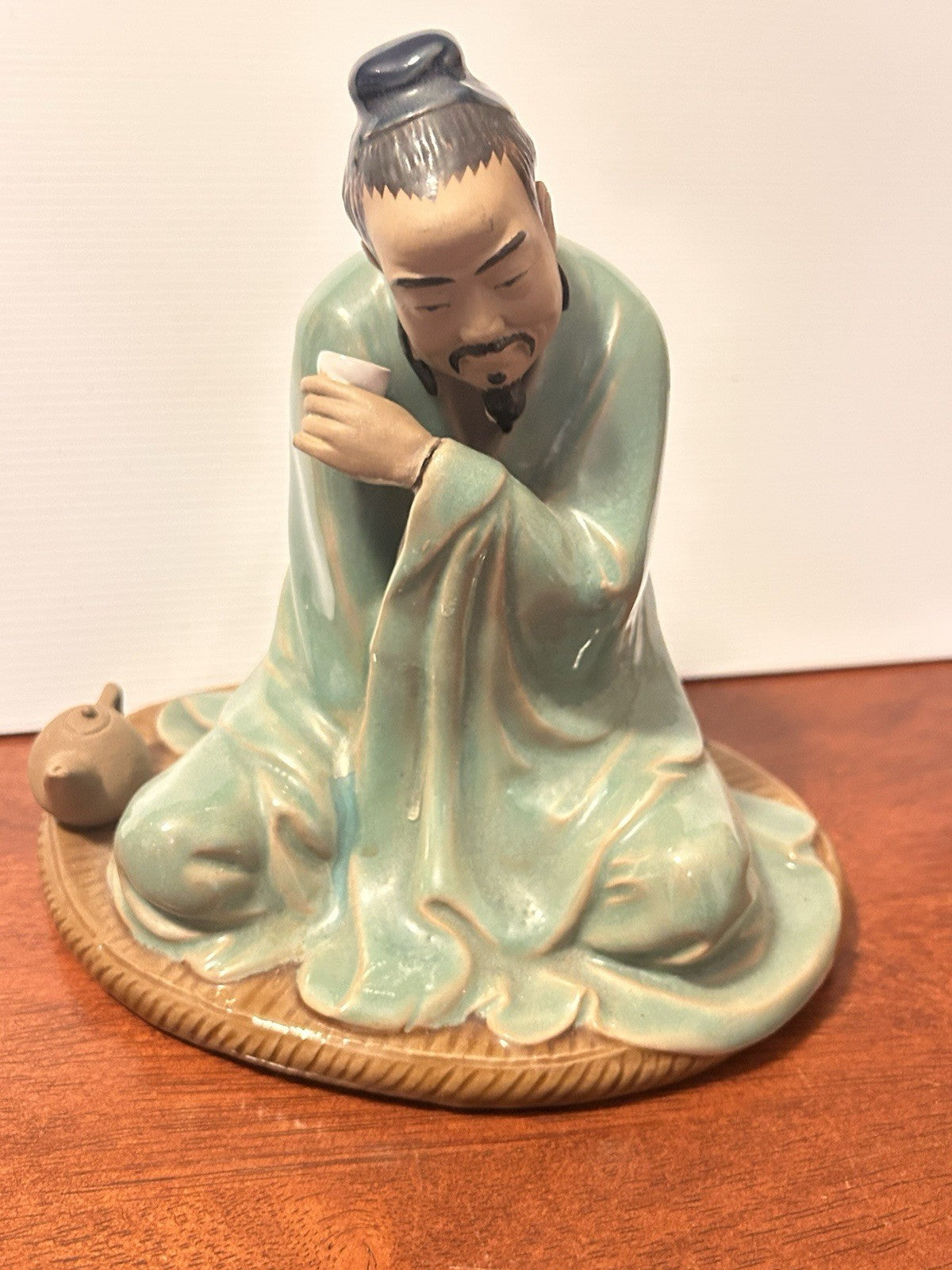 Shiwan Mudman Figurines Set of 5 Woh Jeong/Wan Jiang China Pottery 1950s–70s