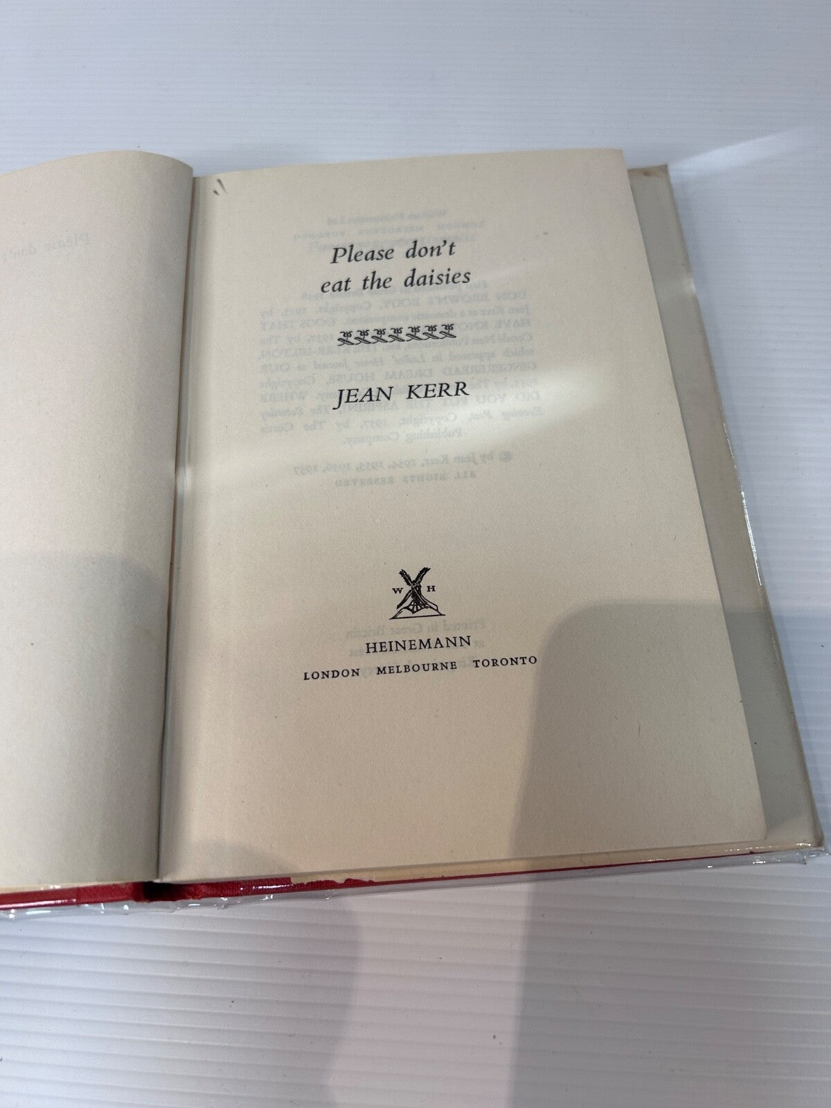 Please Don't Eat the Daisies Jean Kerr 1958 1st UK Ed HC DJ Heinemann Humor