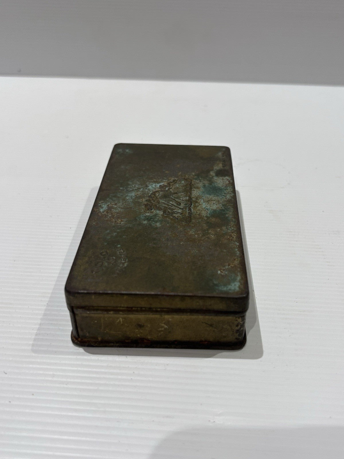 Vintage Polo Cigarettes Tobacco Metal Tin Smoking Tobacciana Collectible Patina