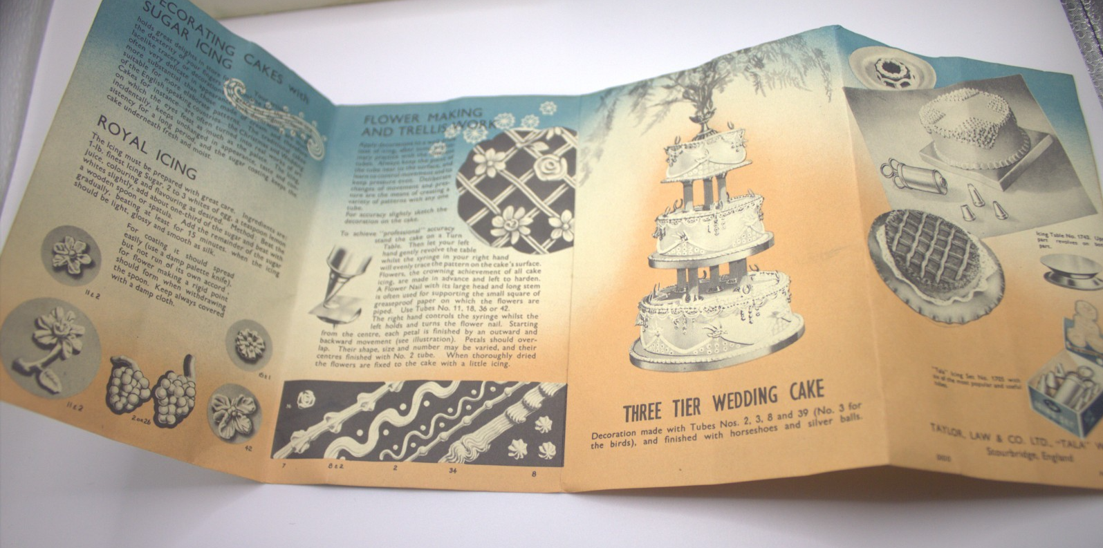 Tala Icing Set with Original Box & Instruction Leaflet – c.1940s–50s