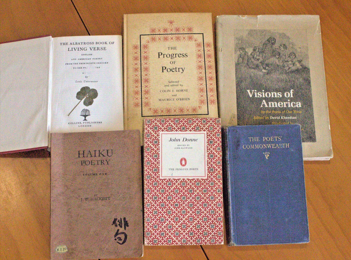Poetry Starter Library – 6-Book Vintage Set (1930–1973) – Great Mix of Styles