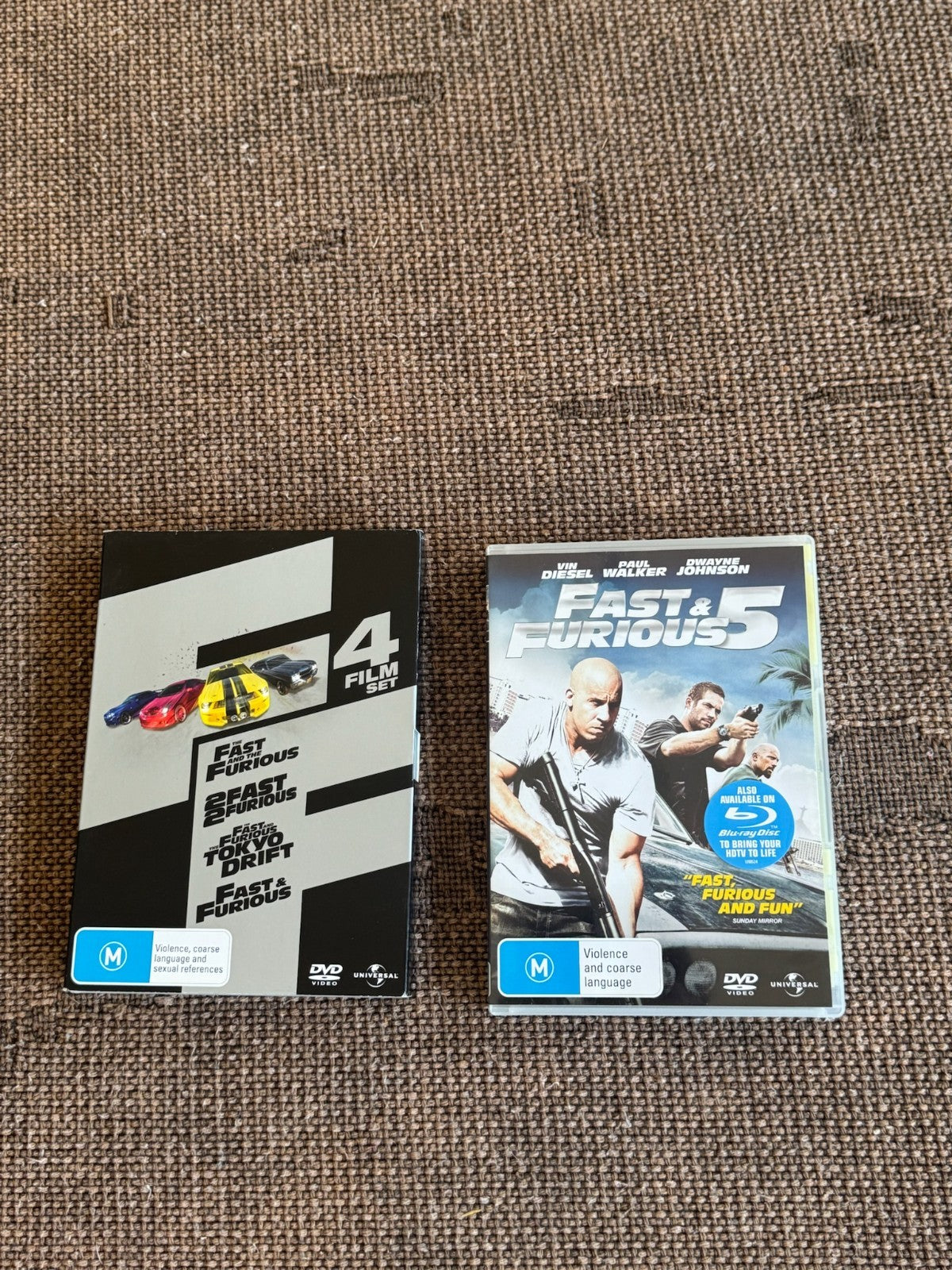 Fast & Furious DVD Bundle | 5 Films | Fast Five Tokyo Drift Action Racing