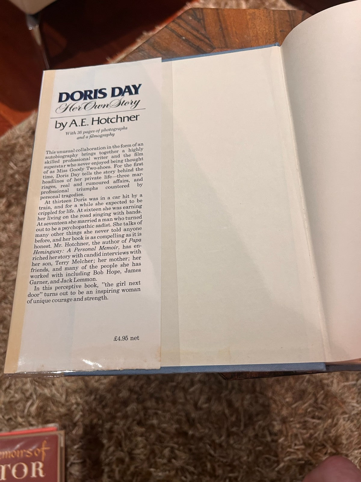 Doris Day: Her Own Story - A.E. Hotchner Vintage Hardcover 1976 1st UK Edition