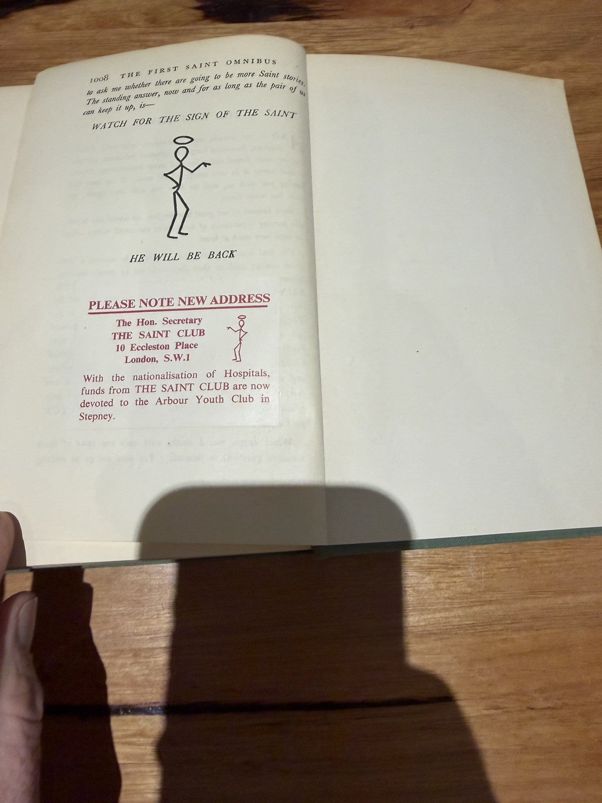 Leslie Charteris The First Saint Omnibus 1950 4th Impression Hardcover 1008pp