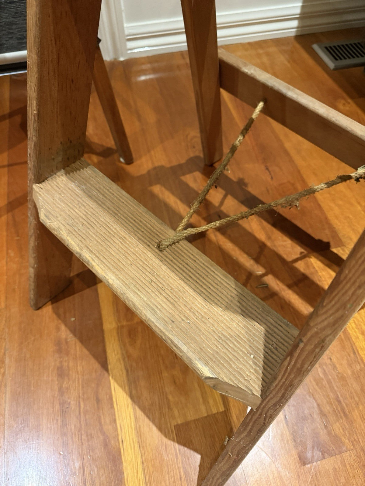 Vintage L Kennett Ladders Wooden Light House Step Ladder No 3 Industrial