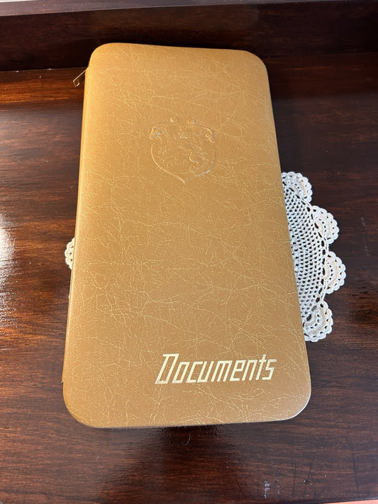 Vintage Vermont Documents Folder PVC Binder Made in NSW Red Lining 1960s