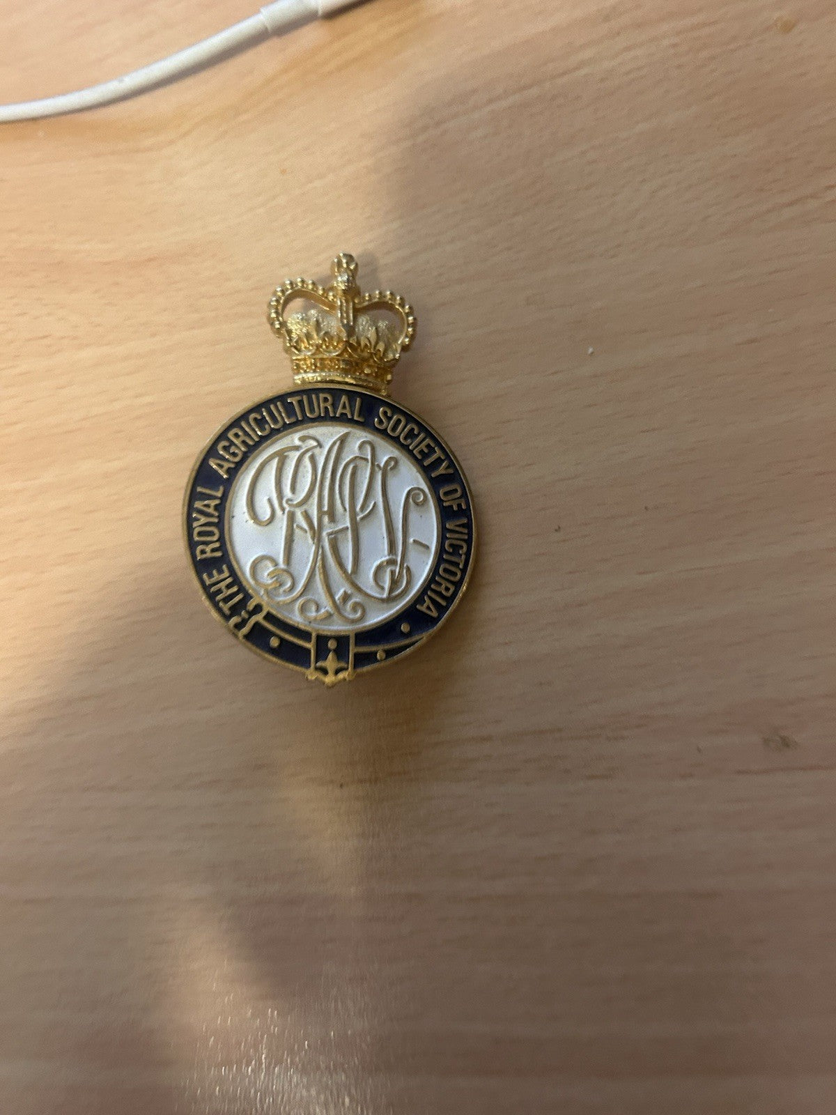 Royal Agricultural Society of Victoria Enamel Badge LEGA MELB c1950s–60s 7cm