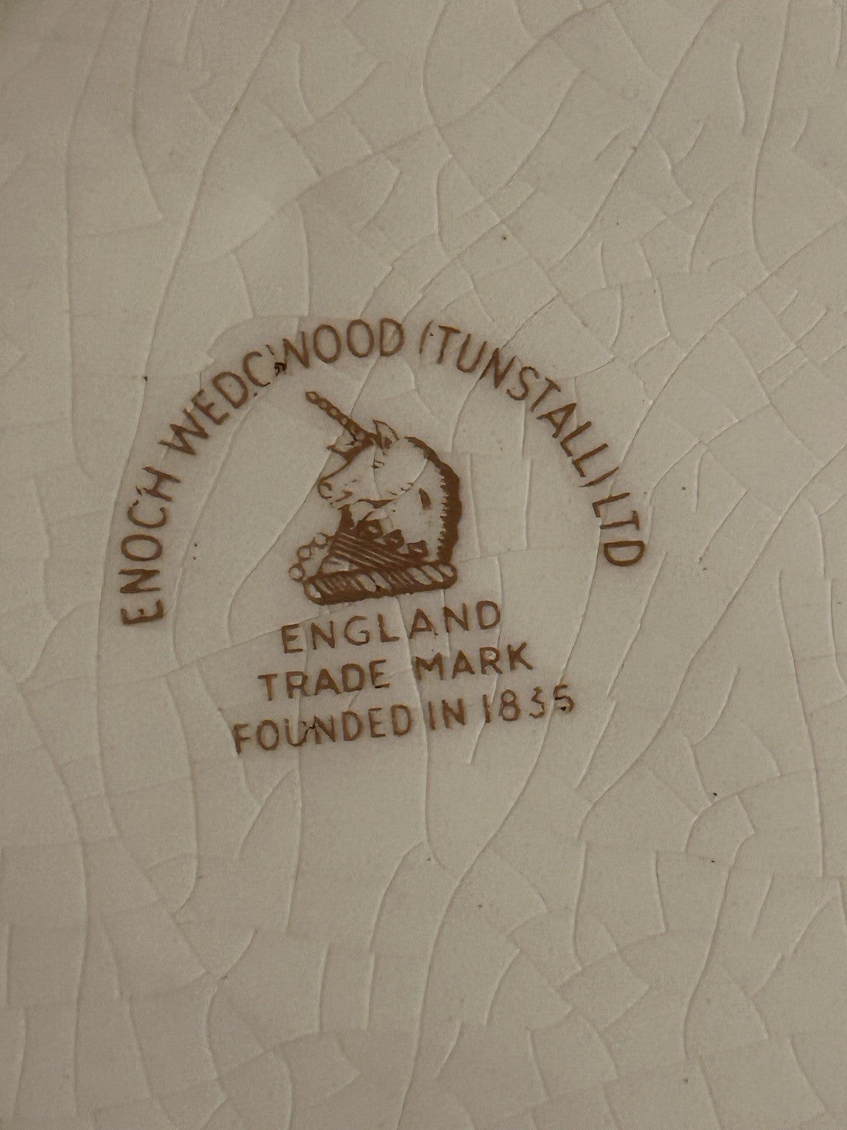 Enoch Wedgwood Tunstall Floral Burgundy Gold Cachepot Vintage England