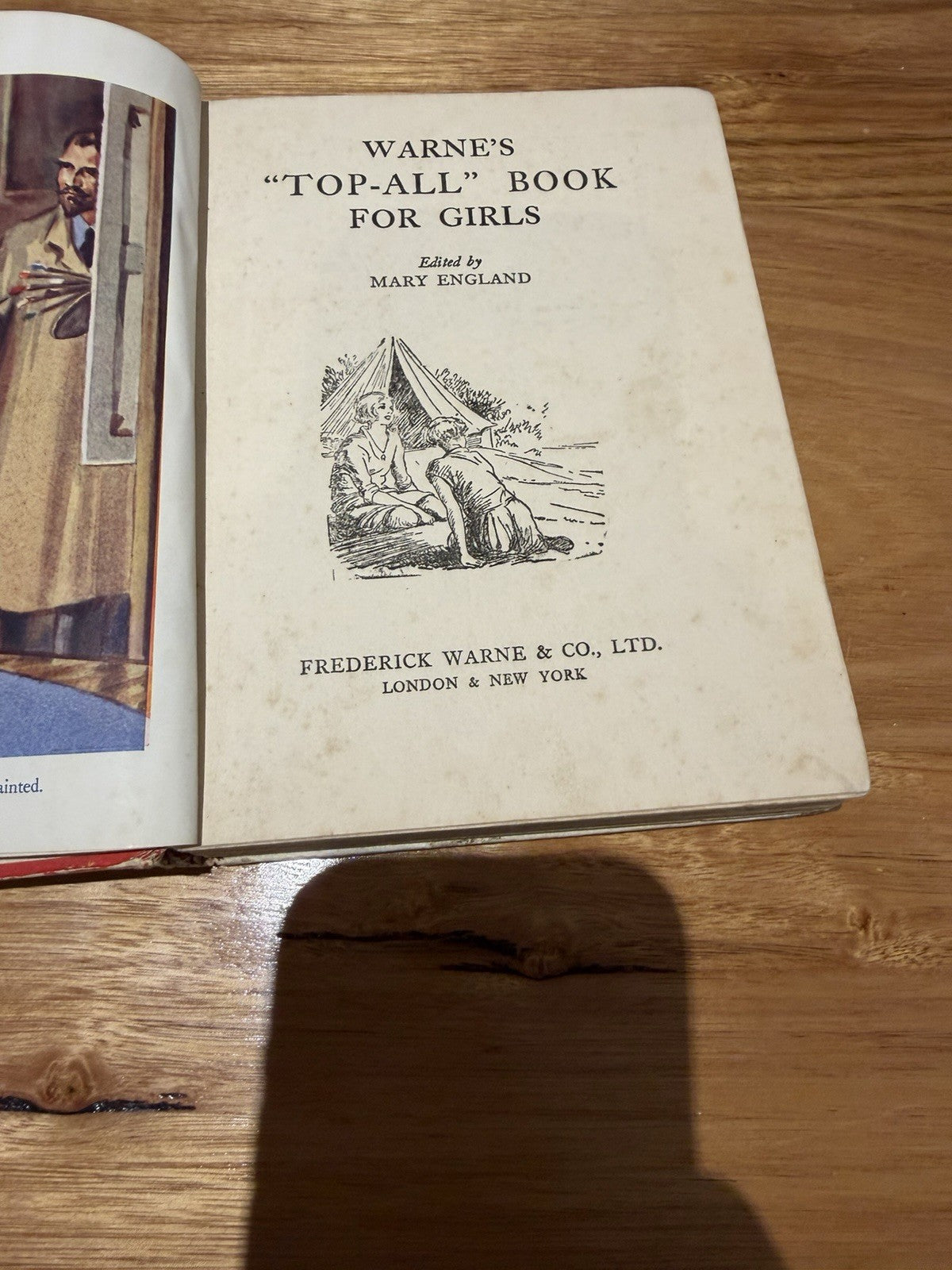Warne’s Top-All Book for Girls Mary England 1935 Vintage Illustrated Hardcover