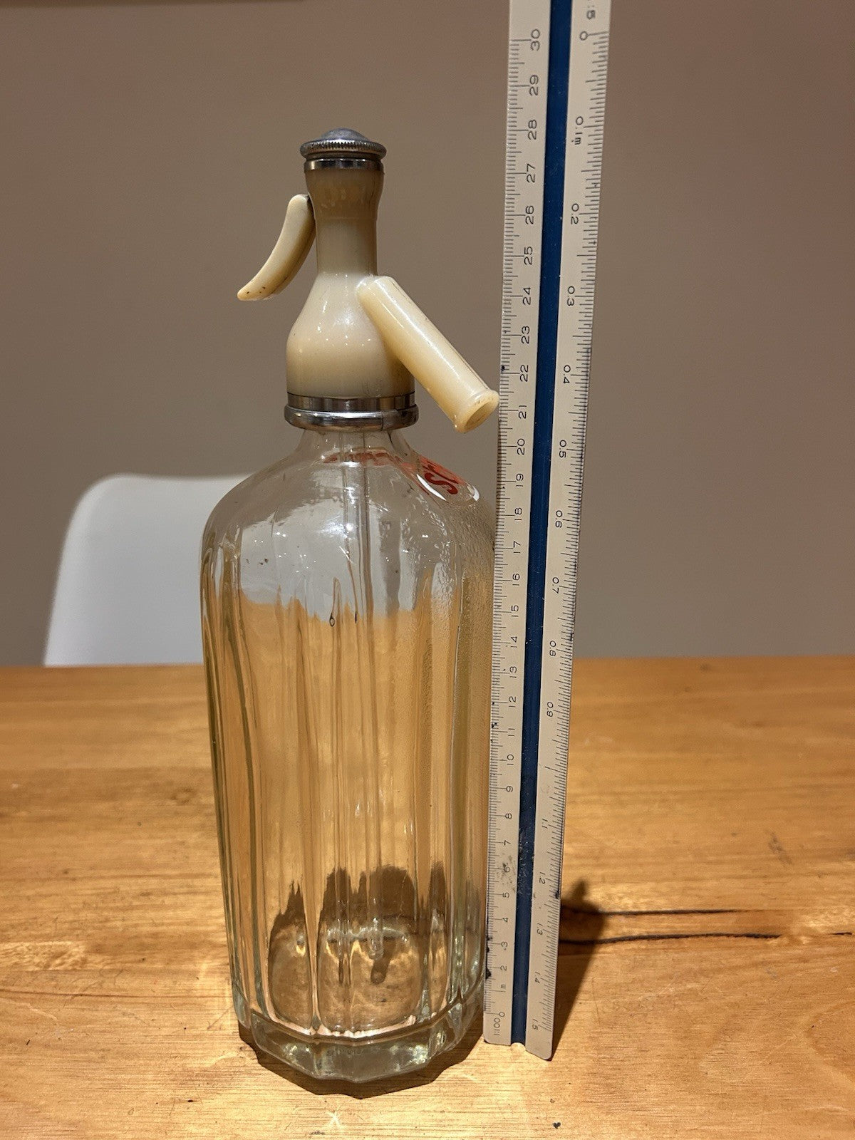 Pair of Schweppes Soda Siphons 1950s Bakelite Tops Cream & Black Levers