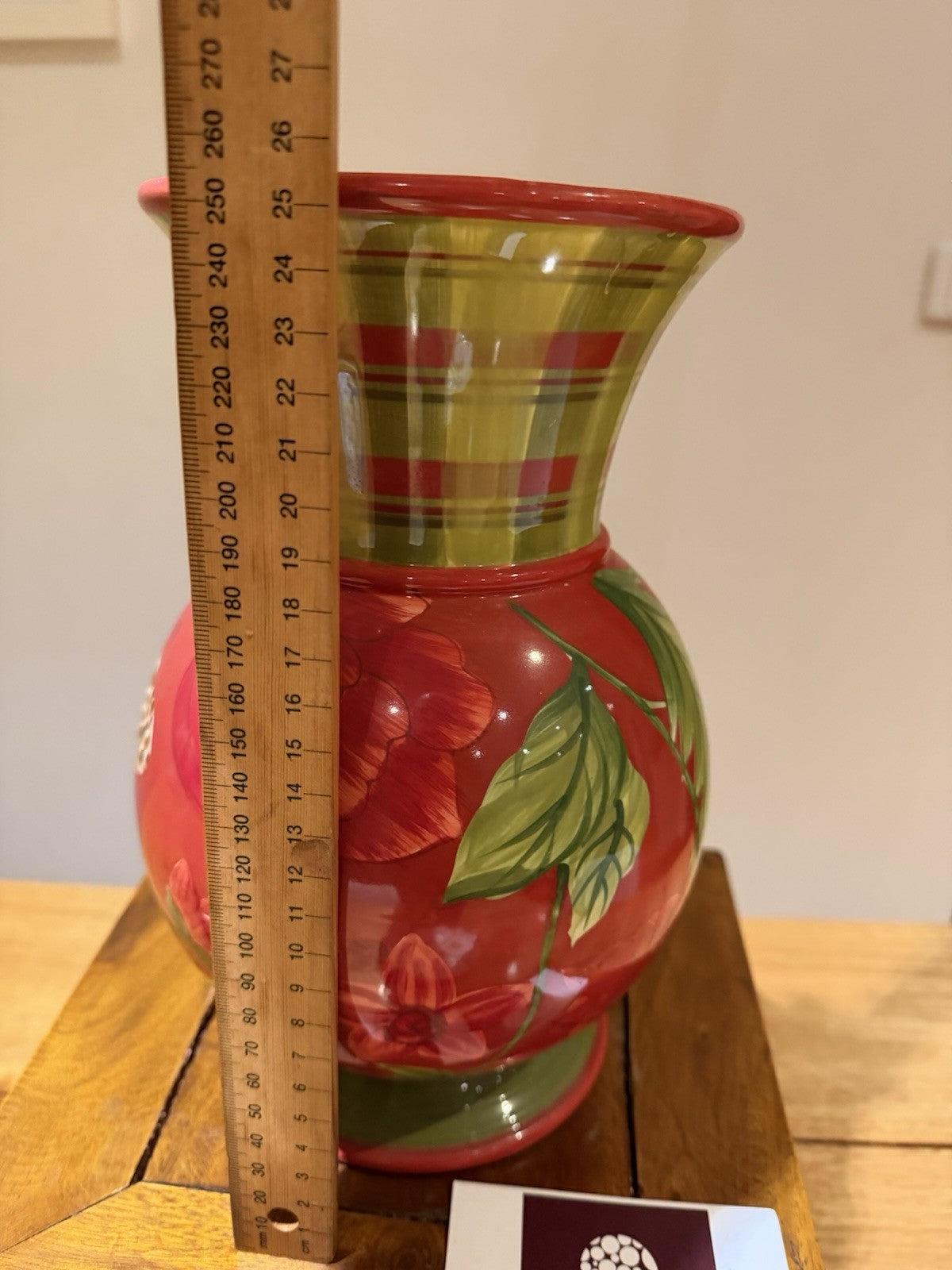 Royal Doulton Festive Home Vase 2004 Floral Red Large 27cm Display Piece