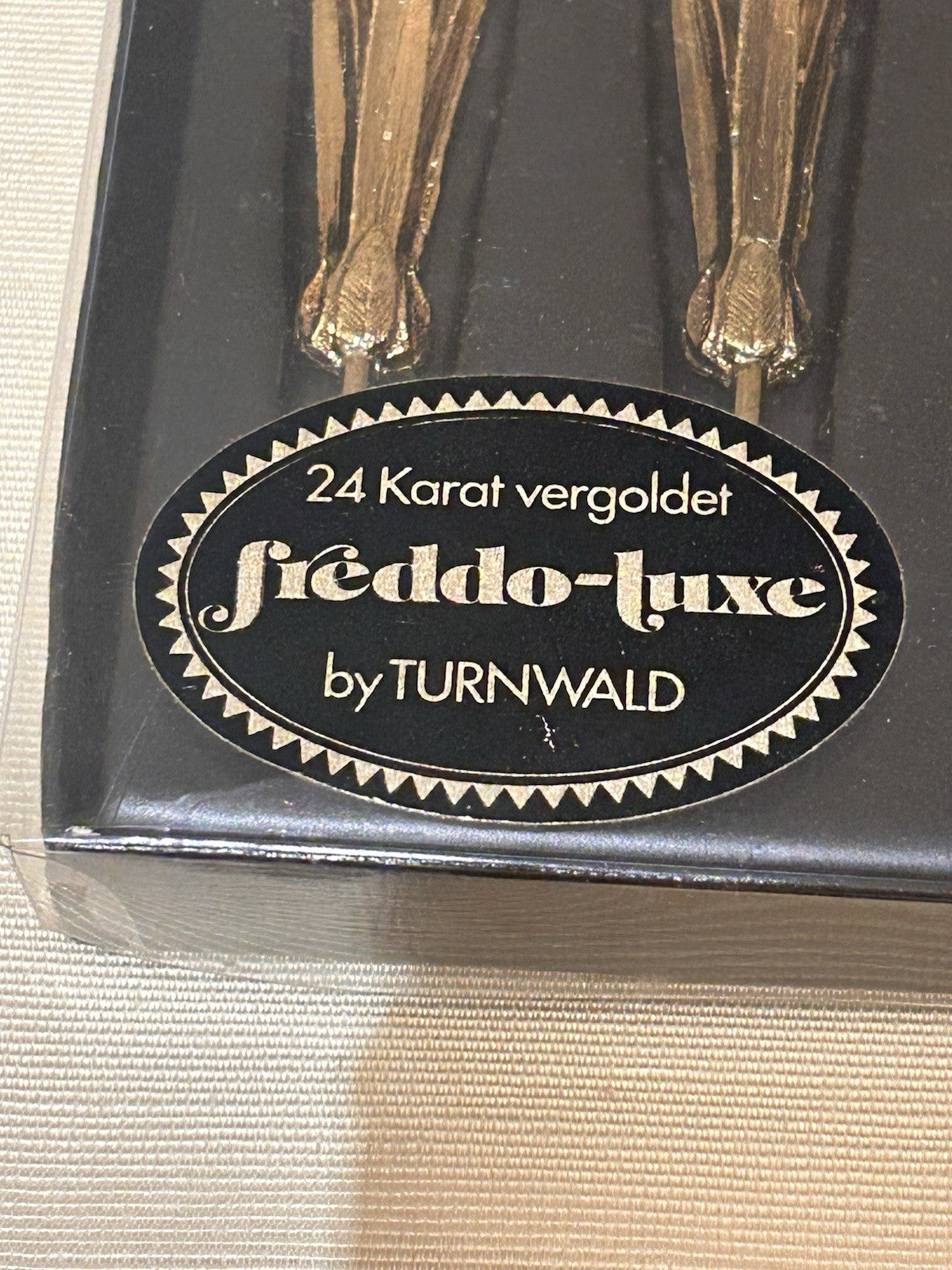 Vintage Freddo-Luxe Pineapple Cocktail Picks 24K Gold Plated Turnwald Set