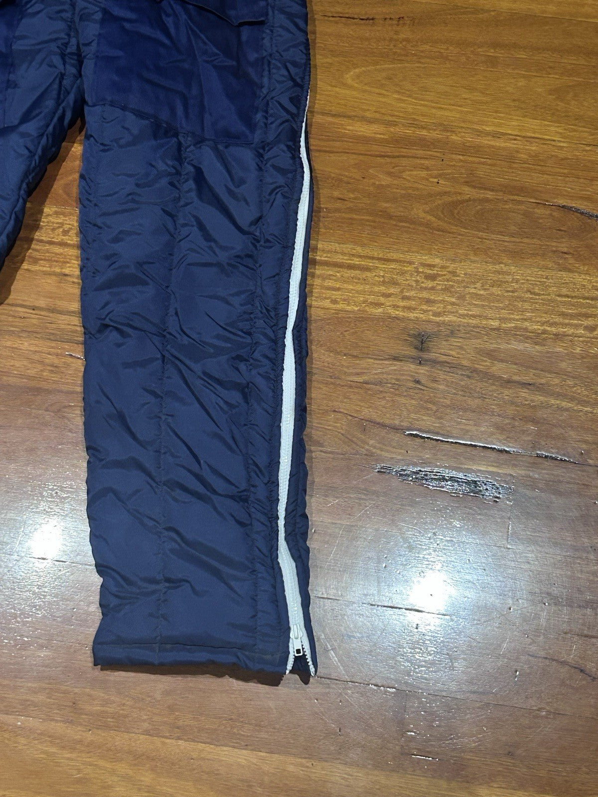 Vintage Aussie Ski Products Snow Suit Navy Blue Size L Hooded Retro 80s